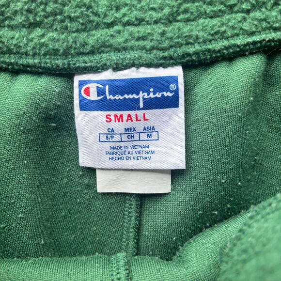 Champion Fleece Sweatpants Women's Small Green Joggers Activewear Pants Athletic - Picture 6 of 12